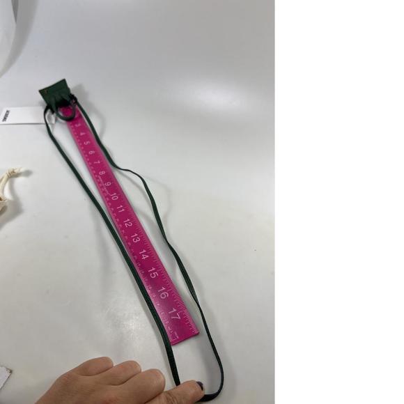 🎉HP!🥳 Le Petit Chiquito Micro Dark Green Logo Blogger Necklace Purse D891 - Picture 9 of 12